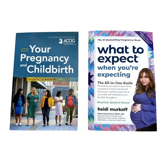 Handbags - Pregnancy Book Lot What To Expect When You're‎ Expecting & ACOG Childbirth NEW
